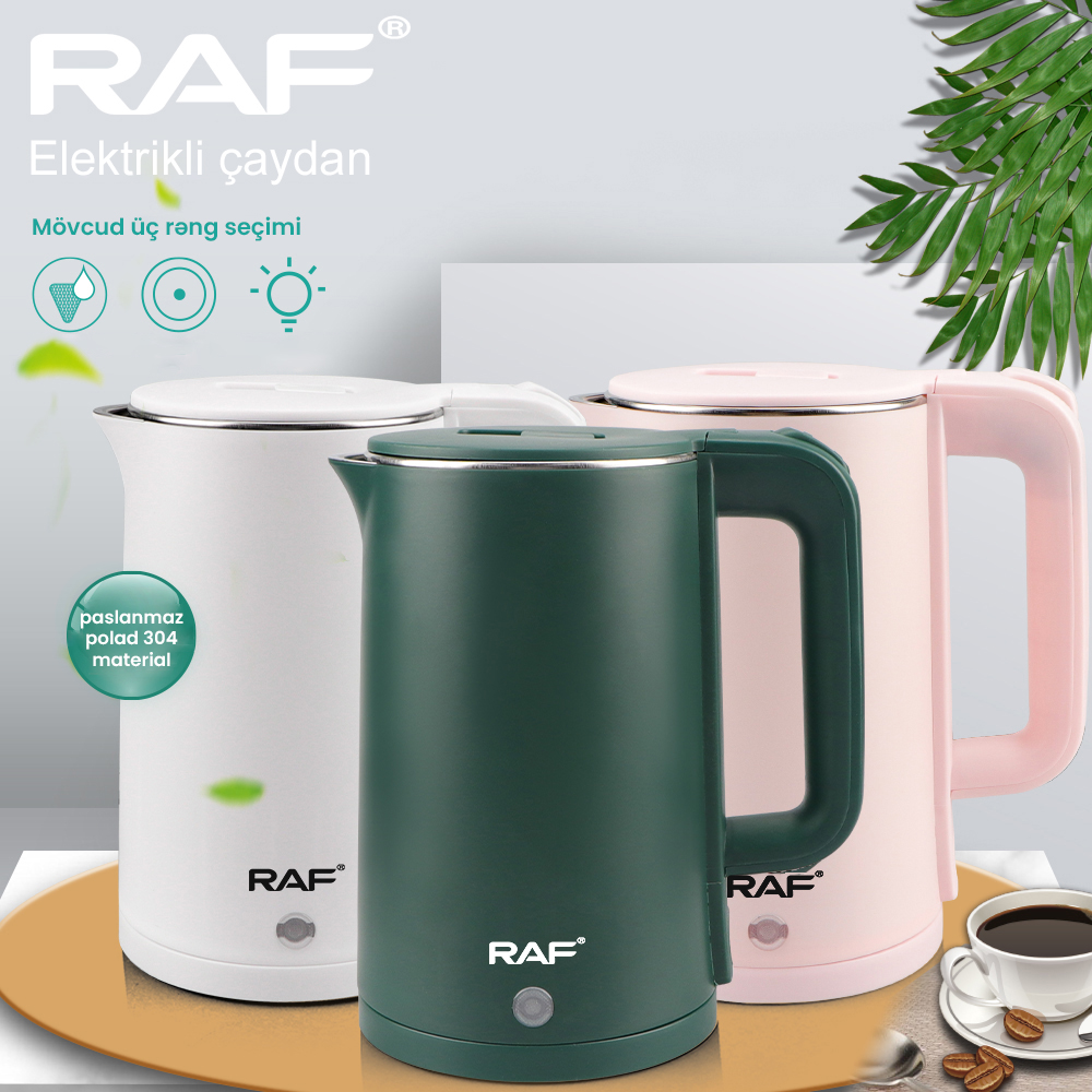 RAF Electric Kettle, 2000W Wide Mouth, Glass Tea Kettle & Hot Water Boiler,  Auto Shut-Off & Boil-Dry Protection, LED Indicator - AliExpress