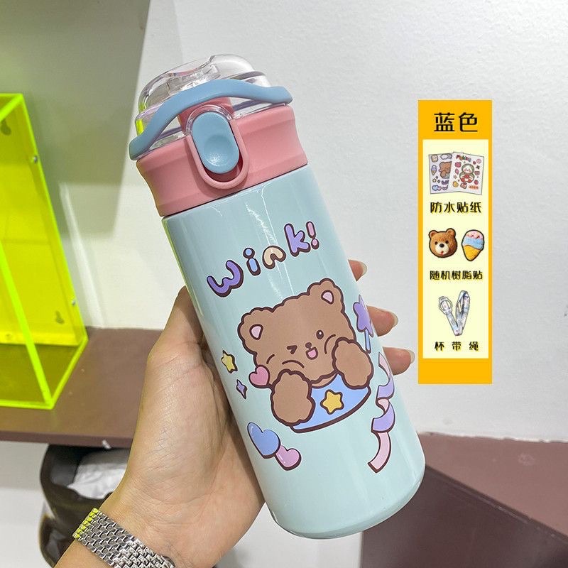 Thermos for Kids 480ml 304 Stainless Steel Thermos with 2D Cartoon ...