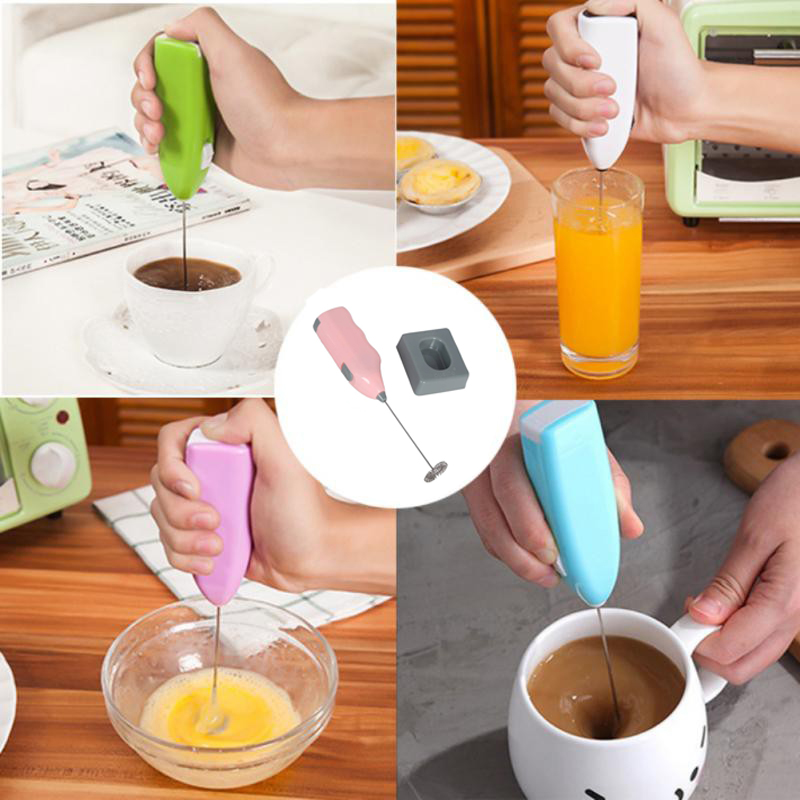 2022 Mini Kitchen Electric Egg Beater Hand Milk Shake Whisk Mixer Coffee  Frother