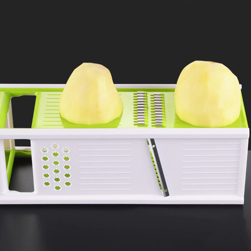 Stainless steel multi-functional household potato slicer - Kitchen garlic radish  slicer - Grates vegetables and fruits