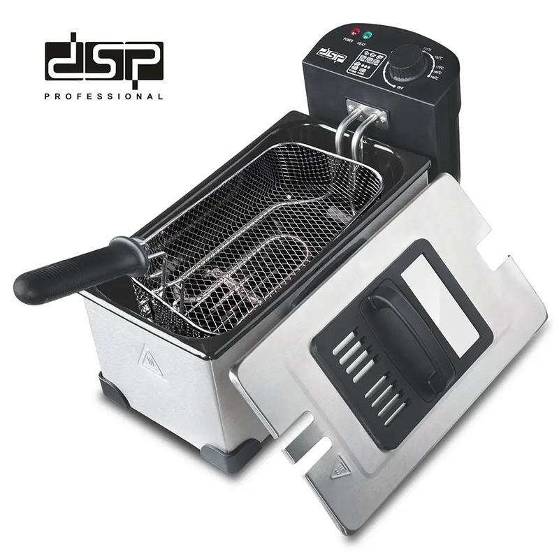 DSP Electric Potato Fryer 2000W Power Non-Stick Kitchen Fryer Steel ...