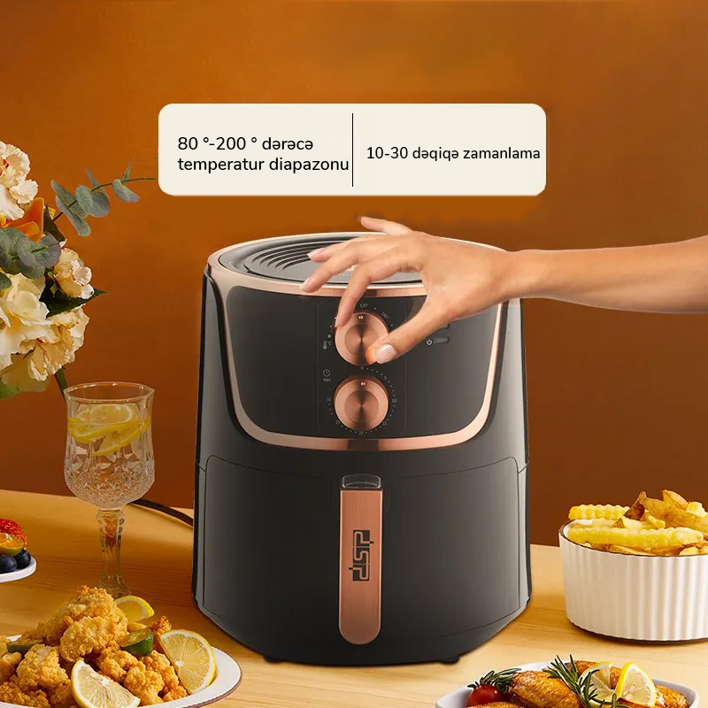 220V automatic electric air fryer for home kitchen food fryer without oil  5.5l frying oven pot machine cooking appliances 